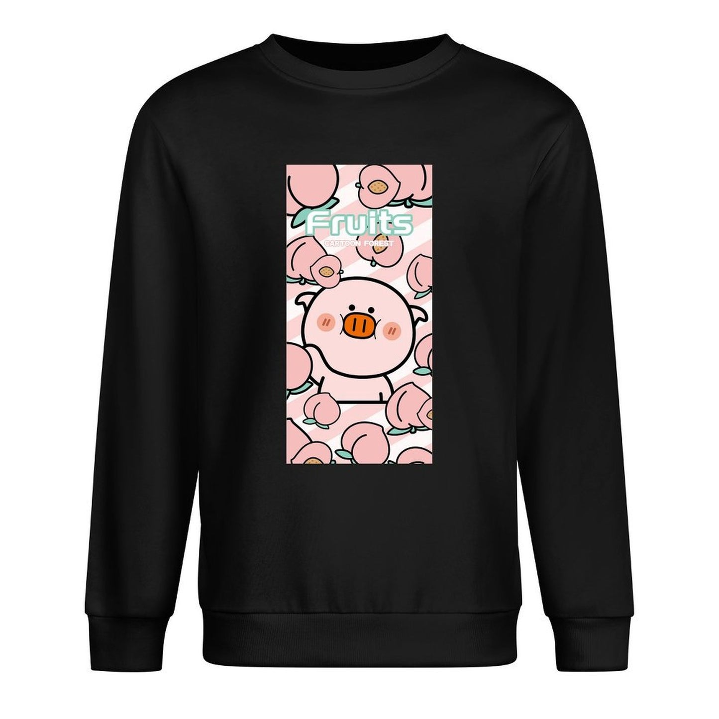 Front Patterned Long Sleeve TopStandard Softstyle