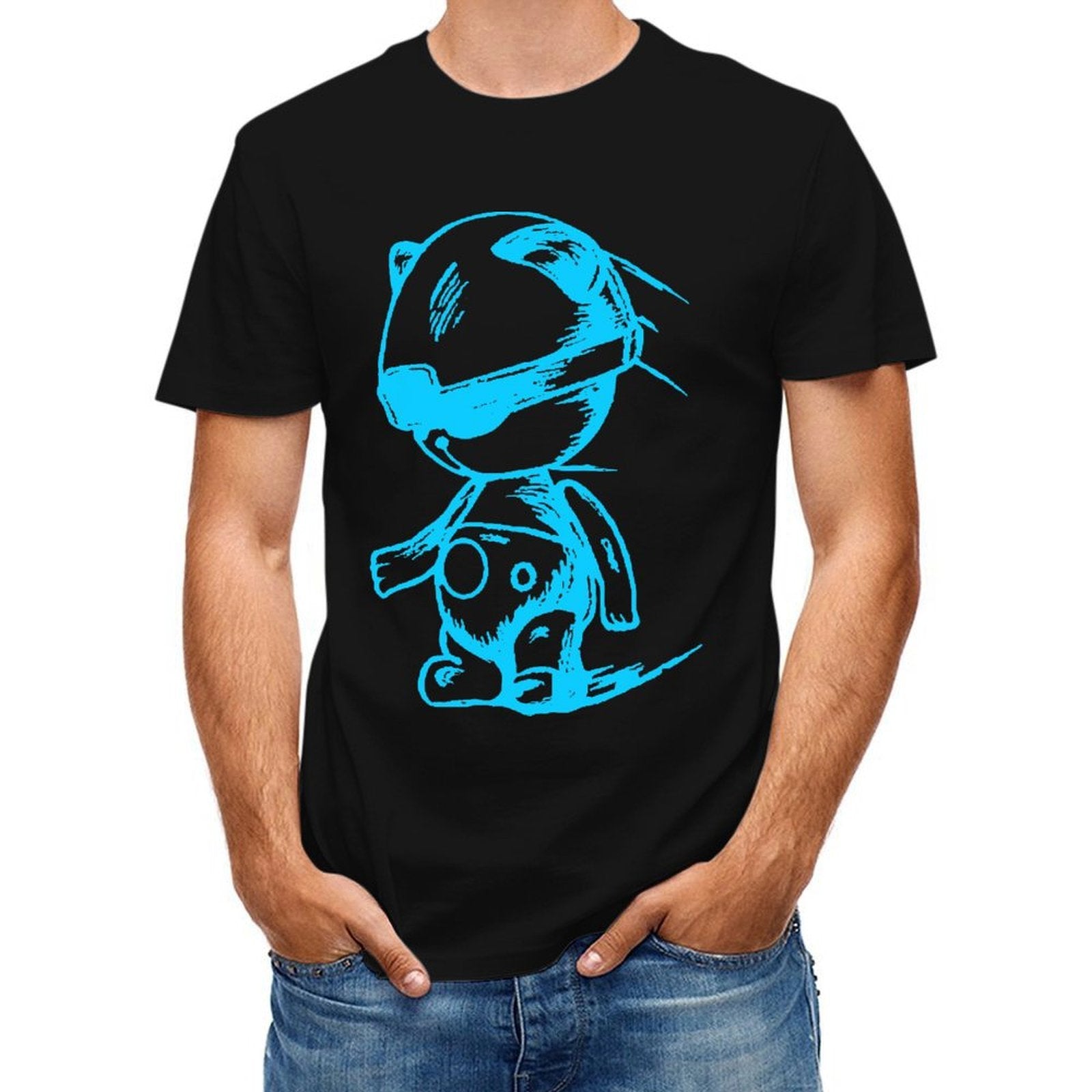 Inlex Bear T-shirtsStreetStyle Double-Stitched T-Shirt