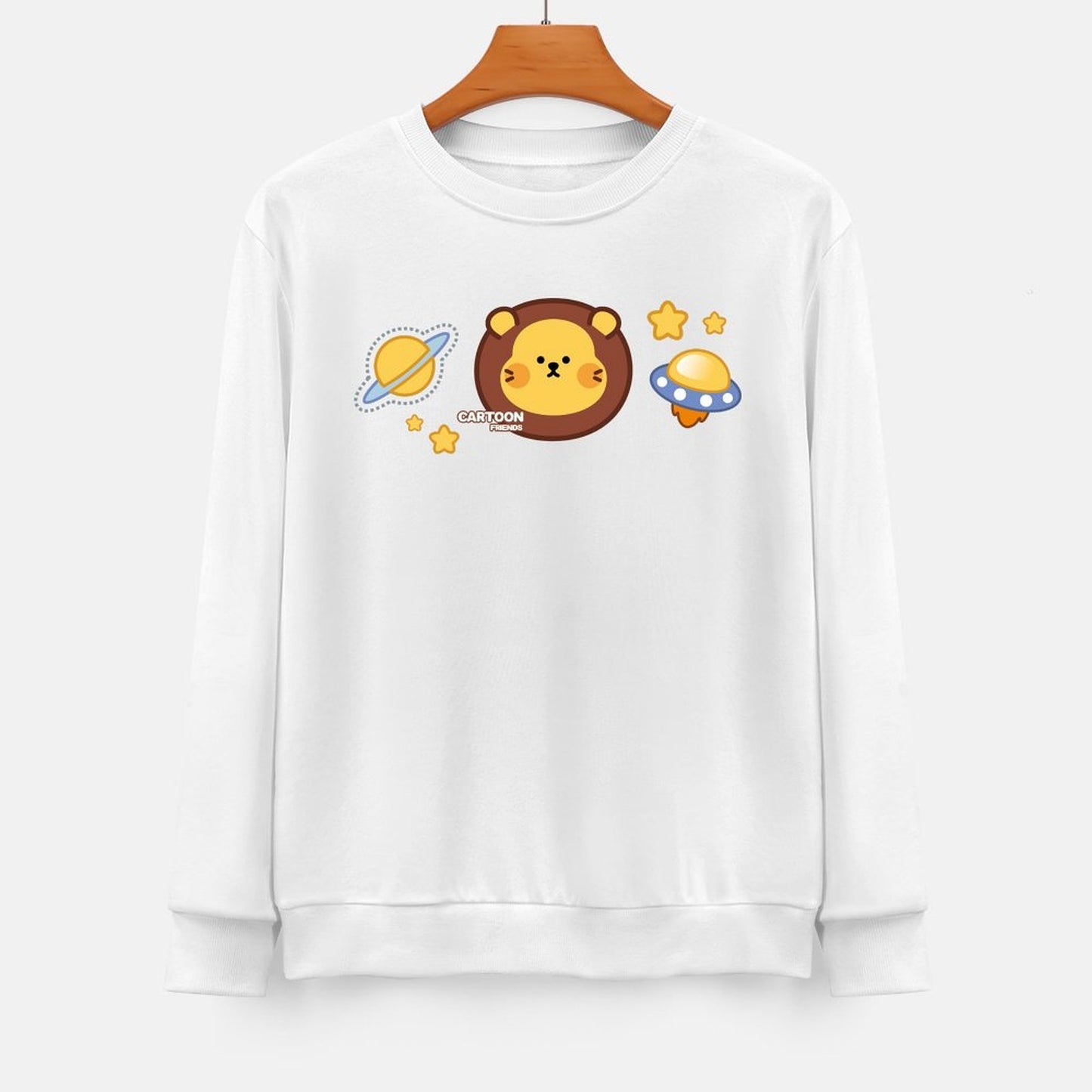 Front Patterned Long Sleeve TopClassic Fit TimelessStyle