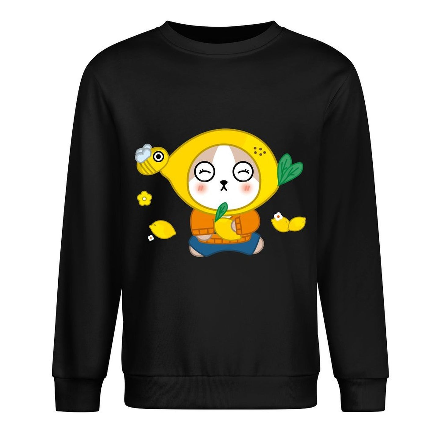 Front Patterned Long Sleeve TopBasic Print-Ready