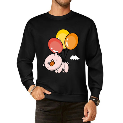 Front Patterned Long Sleeve TopBasicSeries Crewneck