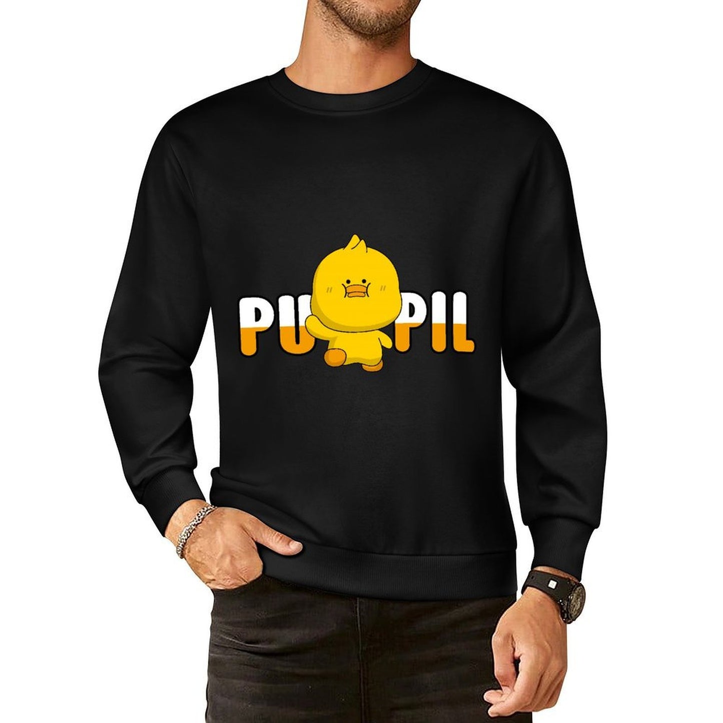 Front Patterned Long Sleeve TopOn-Demand Softstyle