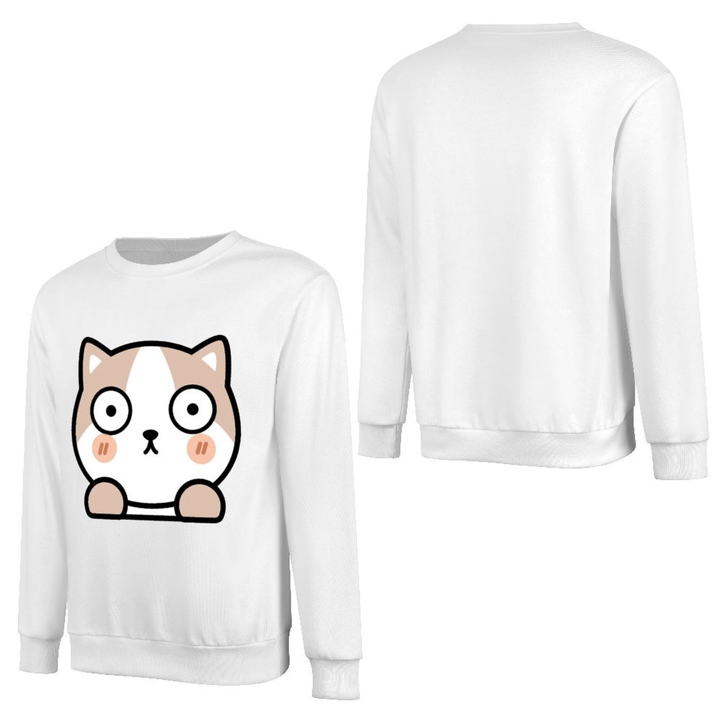 Front Patterned Long Sleeve TopActiveWear Fitted