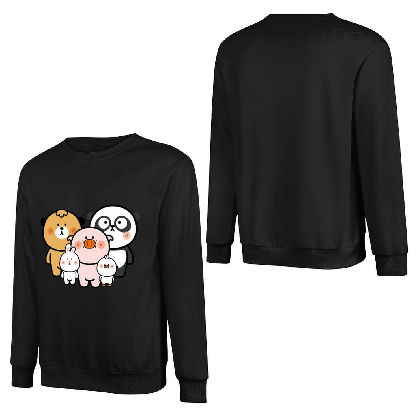 Front Patterned Long Sleeve TopSoftTouch Print-Ready