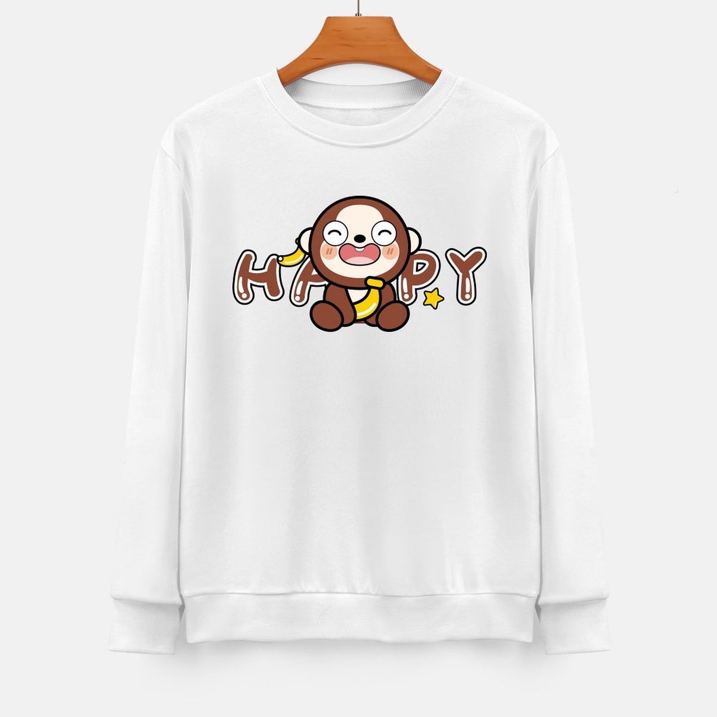 Front Patterned Long Sleeve TopRelaxed Fit Minimal