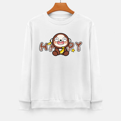 Front Patterned Long Sleeve TopRelaxed Fit Minimal