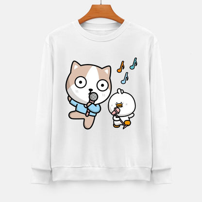 Front Patterned Long Sleeve TopClassic Fit Double-Stitched