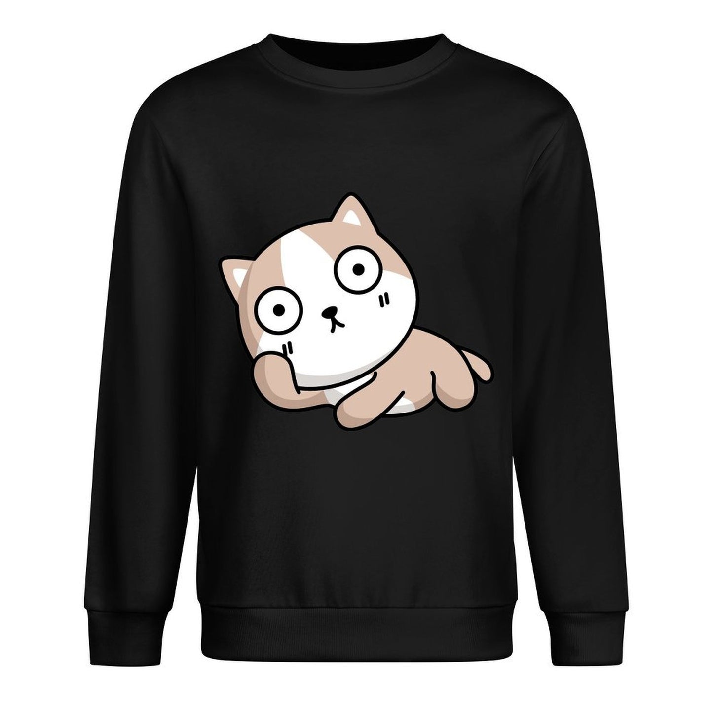 Front Patterned Long Sleeve TopPlain Vintage