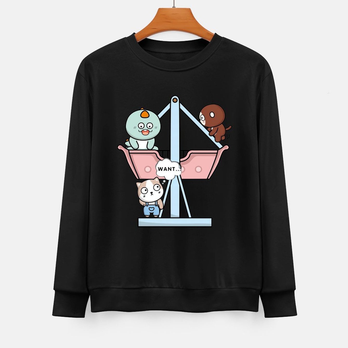 Front Patterned Long Sleeve TopColorfast Strong