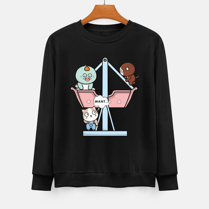 Front Patterned Long Sleeve TopColorfast Strong