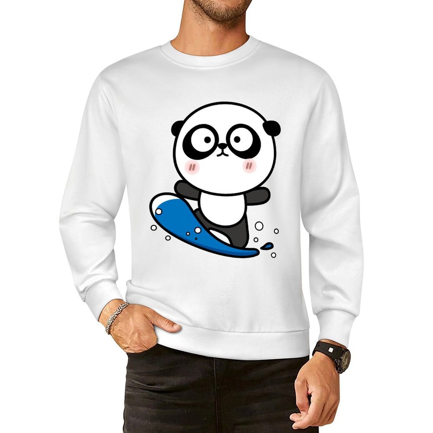 Front Patterned Long Sleeve TopEco-Conscious Relaxed