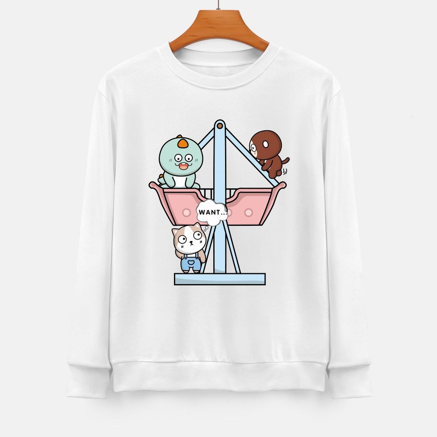 Front Patterned Long Sleeve TopClassicSeries Comfort