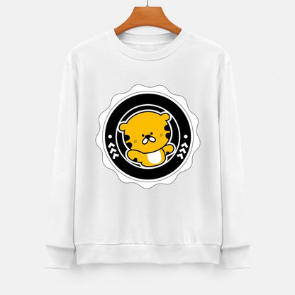 Front Patterned Long Sleeve TopFundraising Double-Stitched