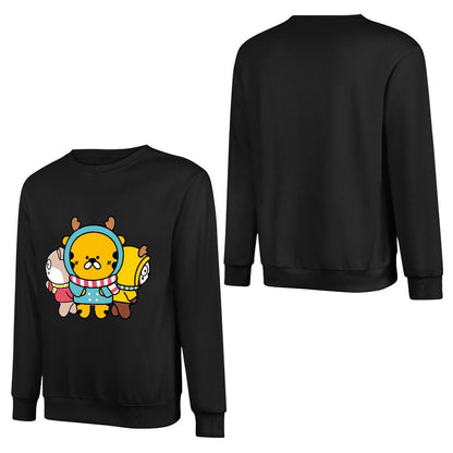 Front Patterned Long Sleeve TopOversized Pure