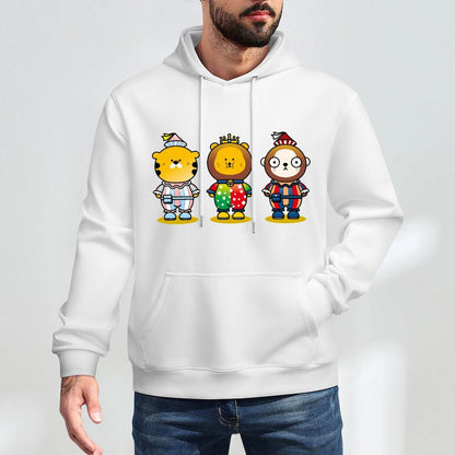 Eco-Conscious CleanCut Front Graphic Hoodies