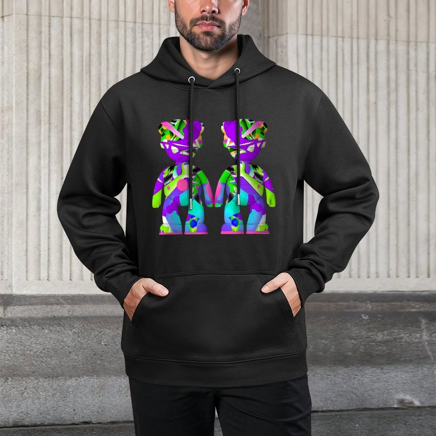 IPIB 250g Hooded Pocket Sweatshirt Front GraphicMen's Hooded  Sweatshirt6000146-2