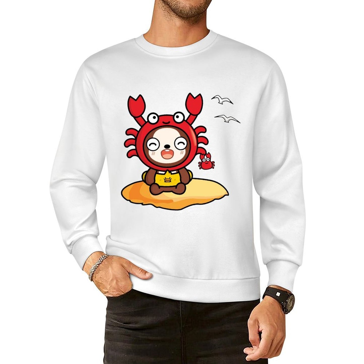 Front Patterned Long Sleeve TopShrink-Resistant Signature