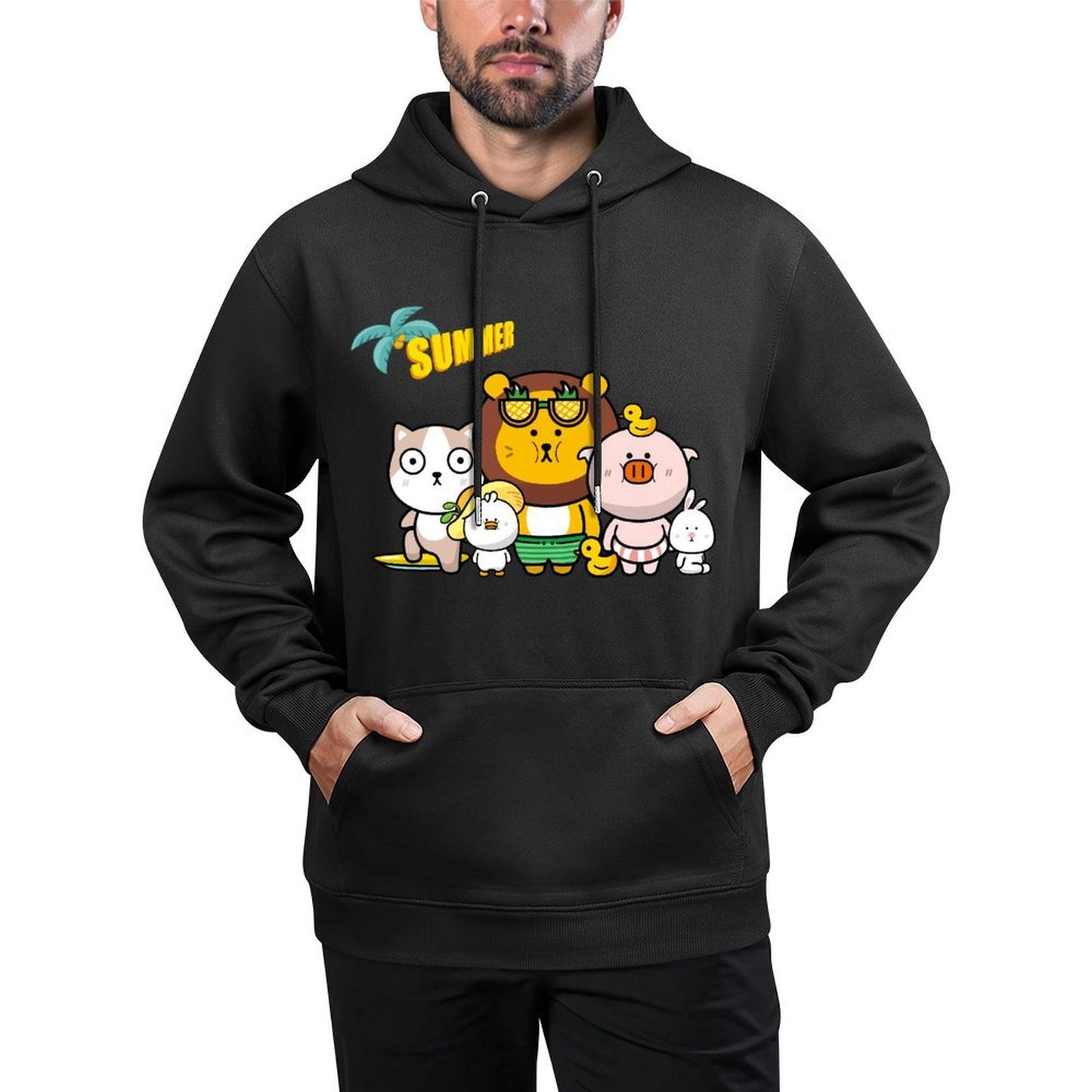 Sleek Fresh Front Graphic Hoodies