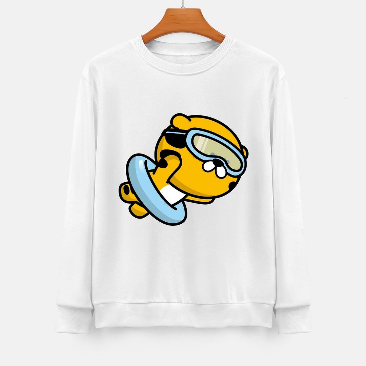 Front Patterned Long Sleeve TopClassicLine Relaxed Fit