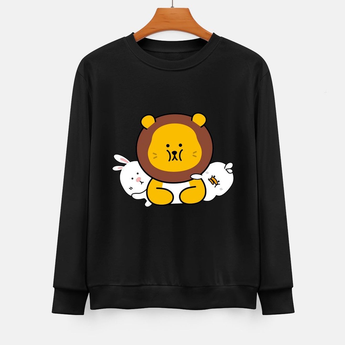 Front Patterned Long Sleeve Top100% Cotton Pocket Tee