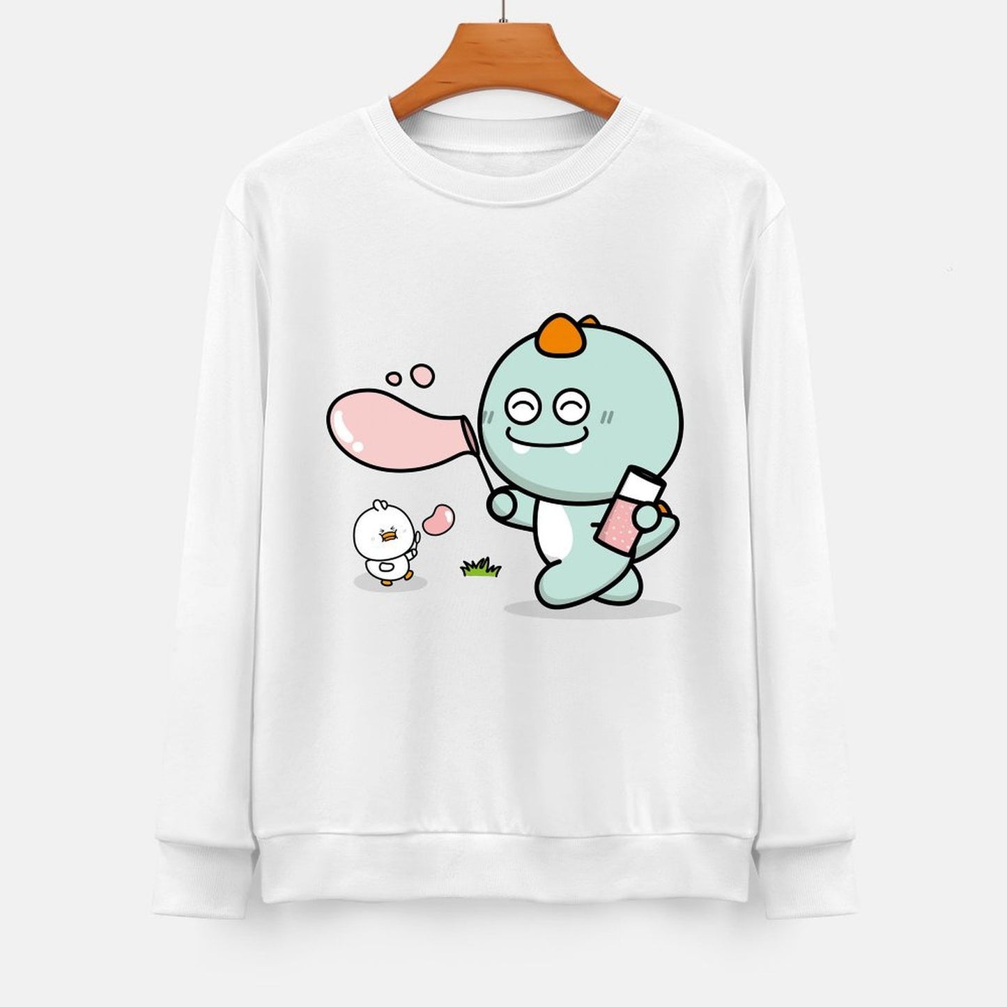 Front Patterned Long Sleeve TopHeavyweight EasyWear