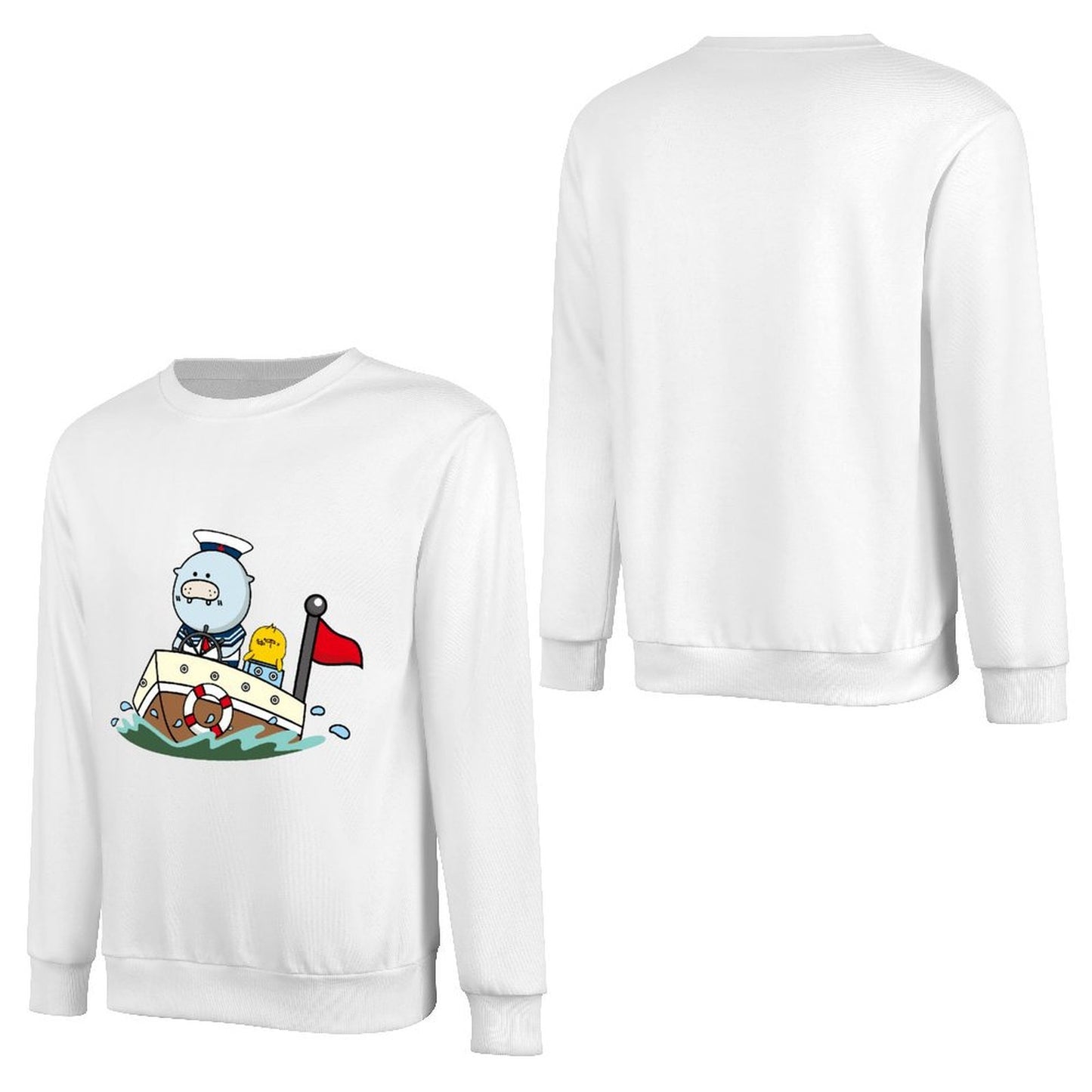 Front Patterned Long Sleeve TopSoftstyle Casual