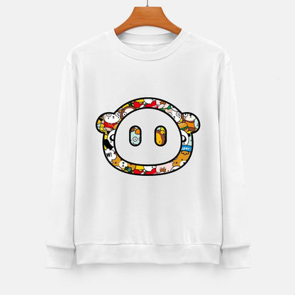 Front Patterned Long Sleeve TopBasic Classic Fit