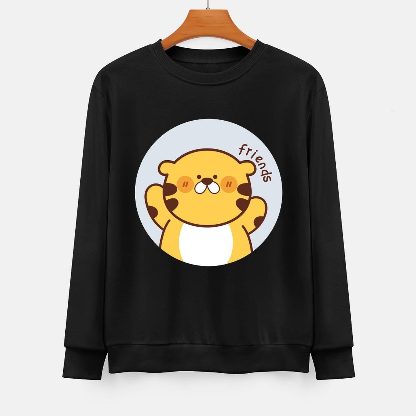  Front Patterned Long Sleeve TopCrew Neck EasyWear