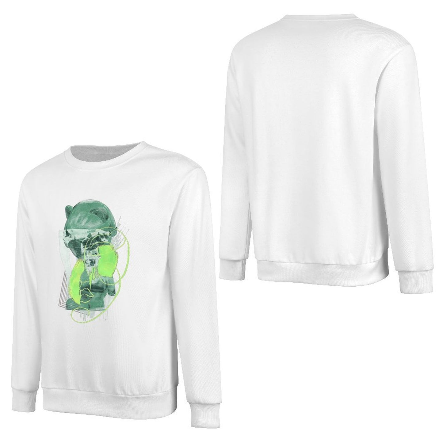 Long Sleeve With Front PatternCasual Crew Neck