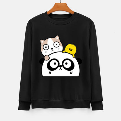 Front Patterned Long Sleeve TopTear-Resistant Retro