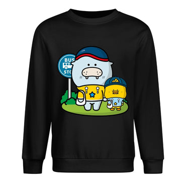 Front Patterned Long Sleeve TopRelaxed Timeless