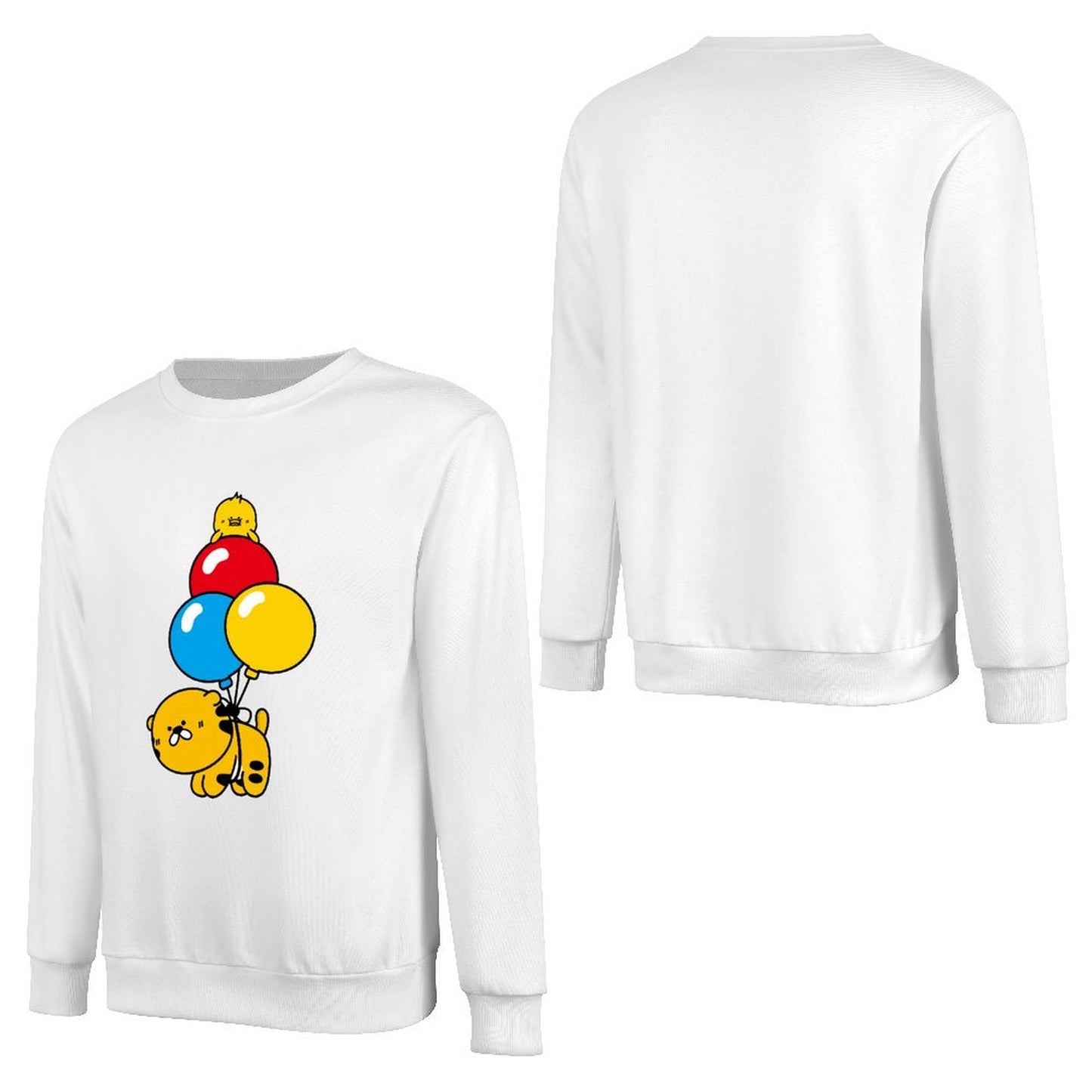 Front Patterned Long Sleeve TopBold Midweight