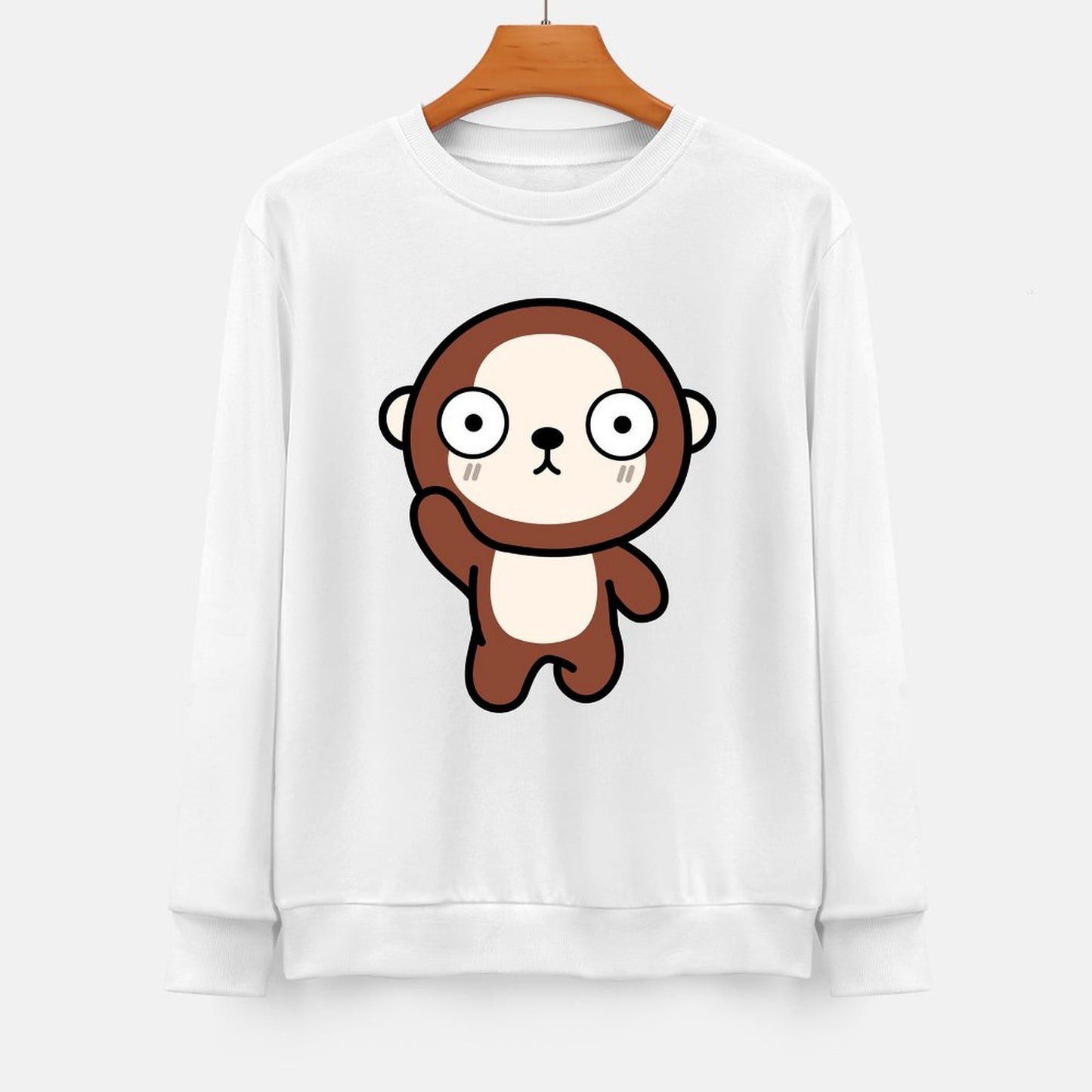 Front Patterned Long Sleeve TopShrink-Resistant TimelessStyle