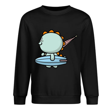 Front Patterned Long Sleeve TopColorfast Retro