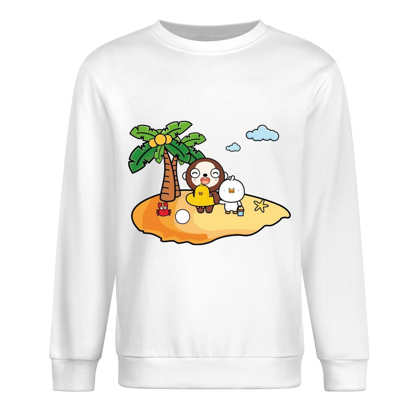 Front Patterned Long Sleeve Top100% Cotton Original