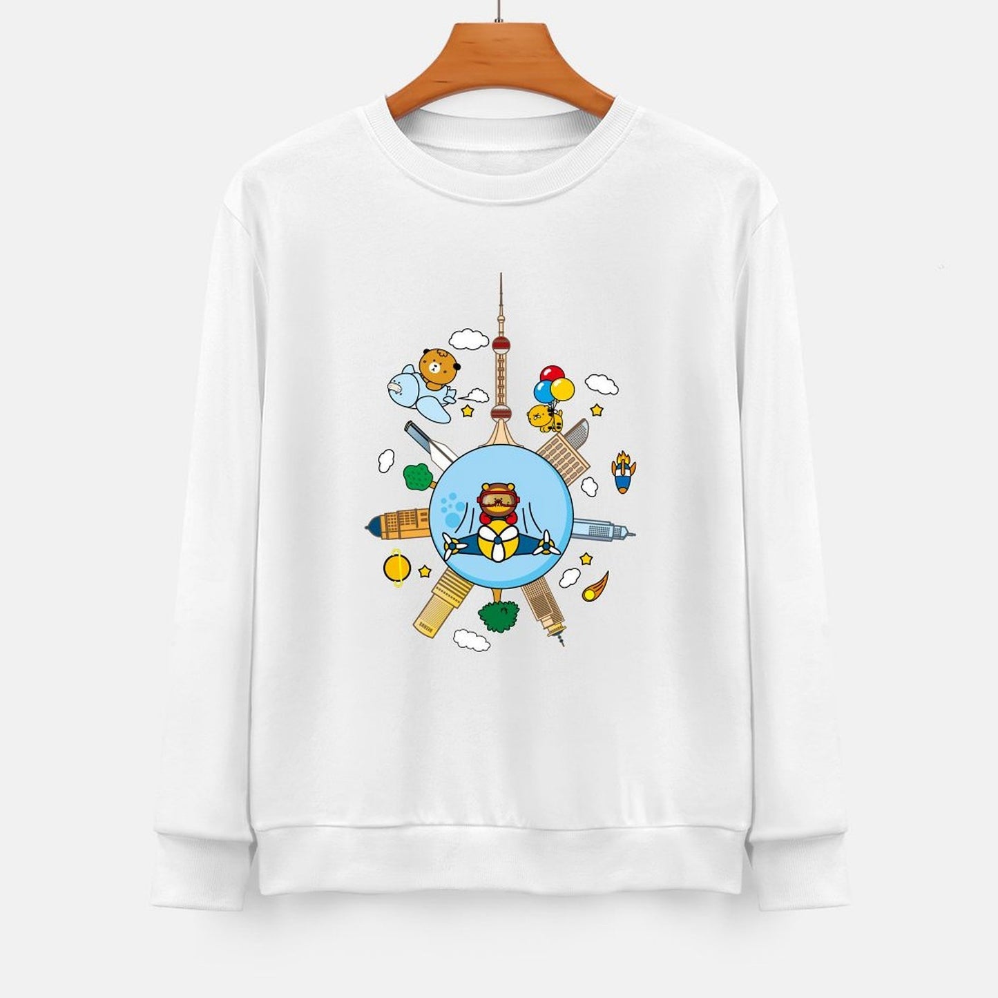 Front Patterned Long Sleeve TopLong Lasting Premium