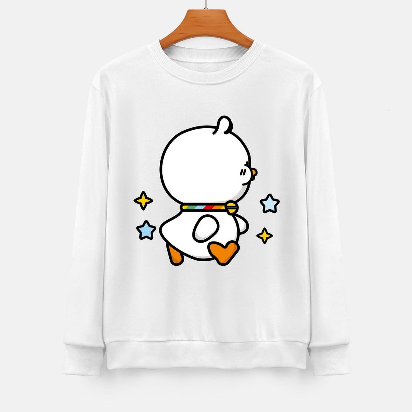 Front Patterned Long Sleeve TopCrisp Print Printed