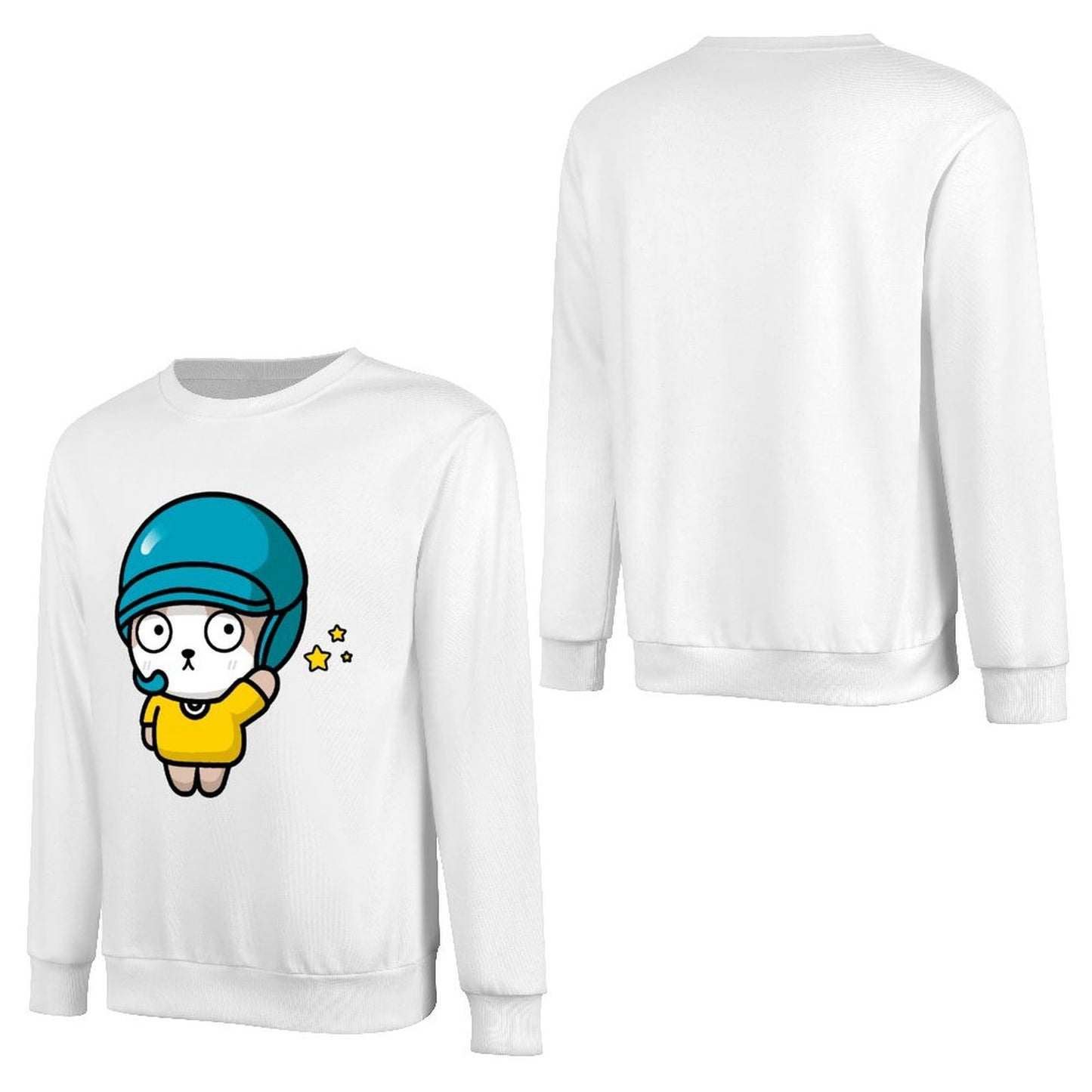 Front Patterned Long Sleeve TopMinimalist Smooth Feel