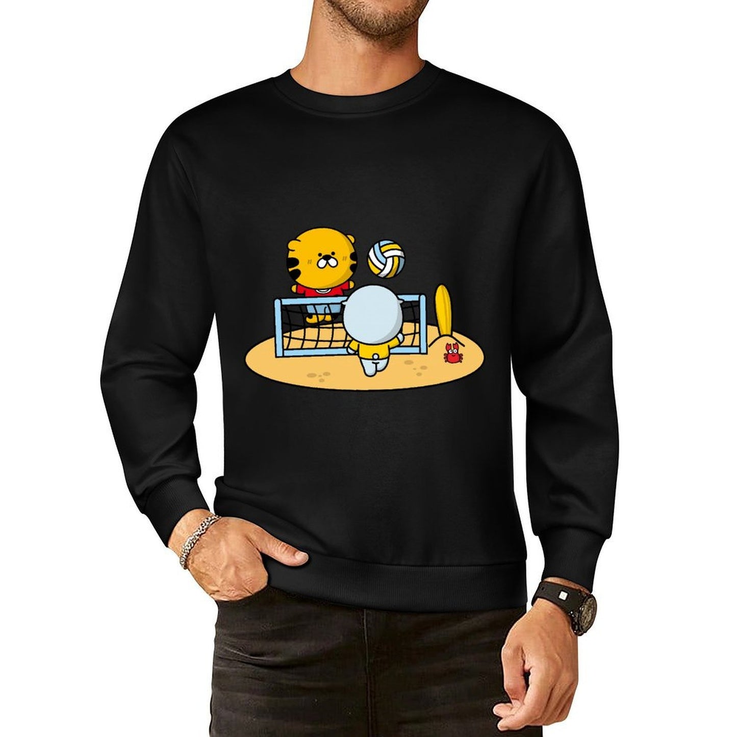 Front Patterned Long Sleeve TopDaily ClassicSeries