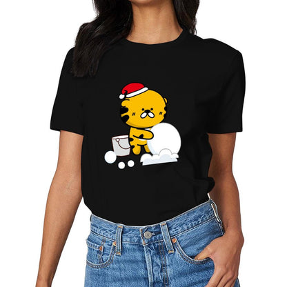 Plain Heat-Transfer Front Graphic T-shirt