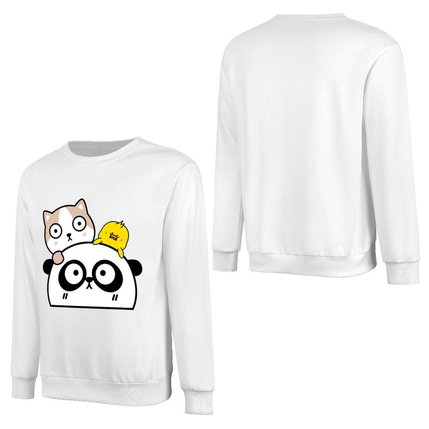 Front Patterned Long Sleeve TopTear-Resistant Retro