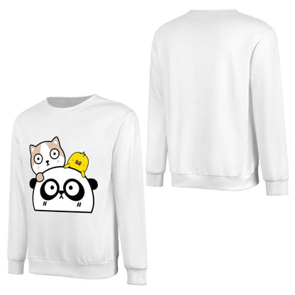 Front Patterned Long Sleeve TopTear-Resistant Retro