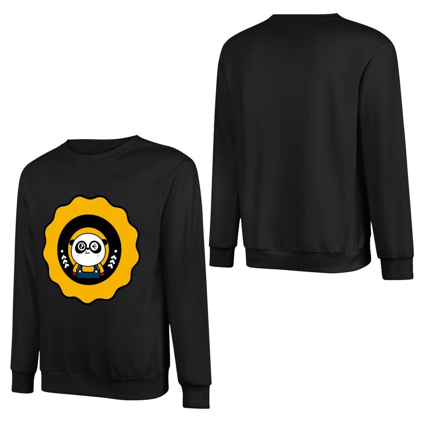 Front Patterned Long Sleeve TopClean Edges High-Quality