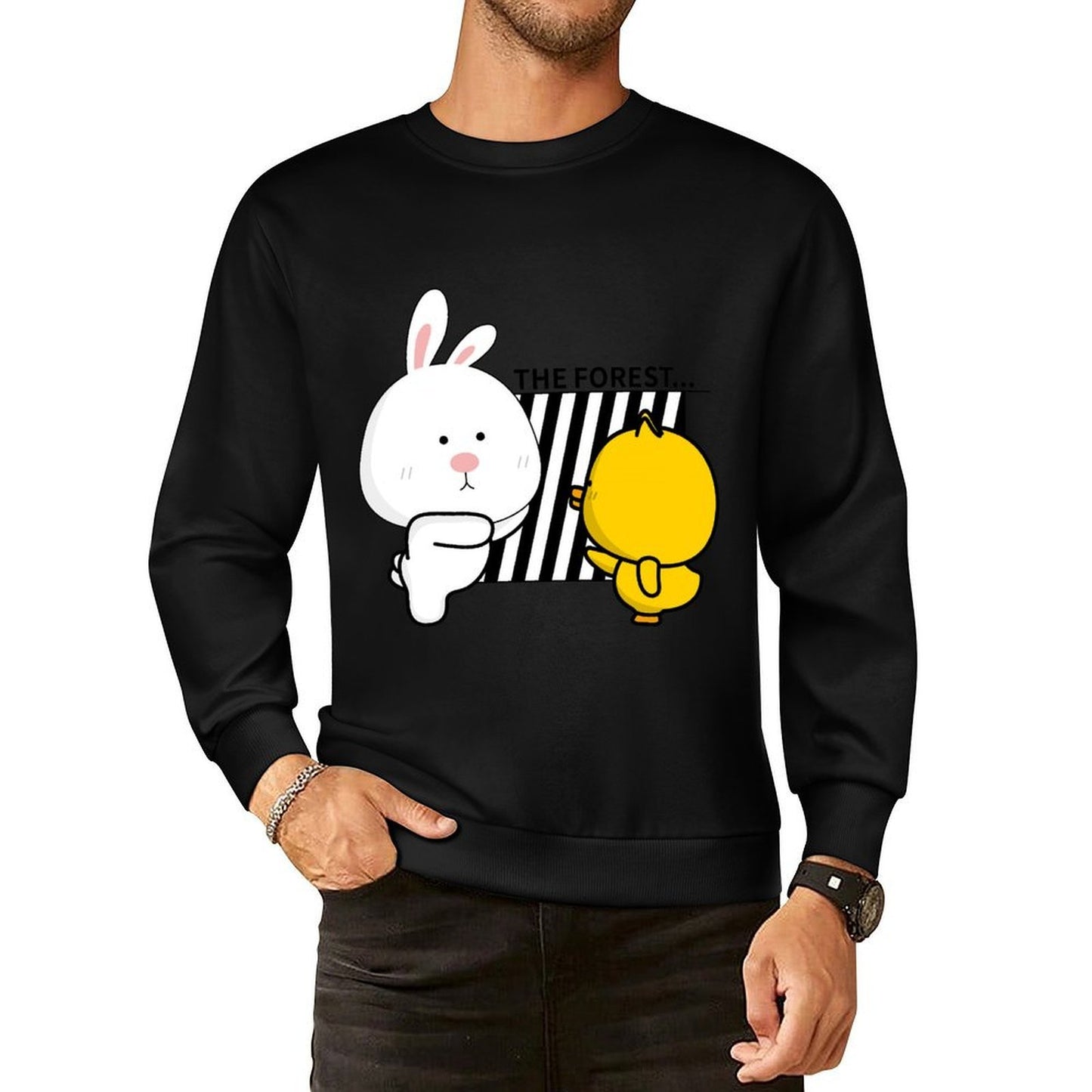 Front Patterned Long Sleeve TopRegularFit Eco / Sustainable