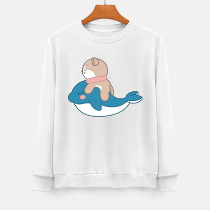 Front Patterned Long Sleeve TopUnisex Neat