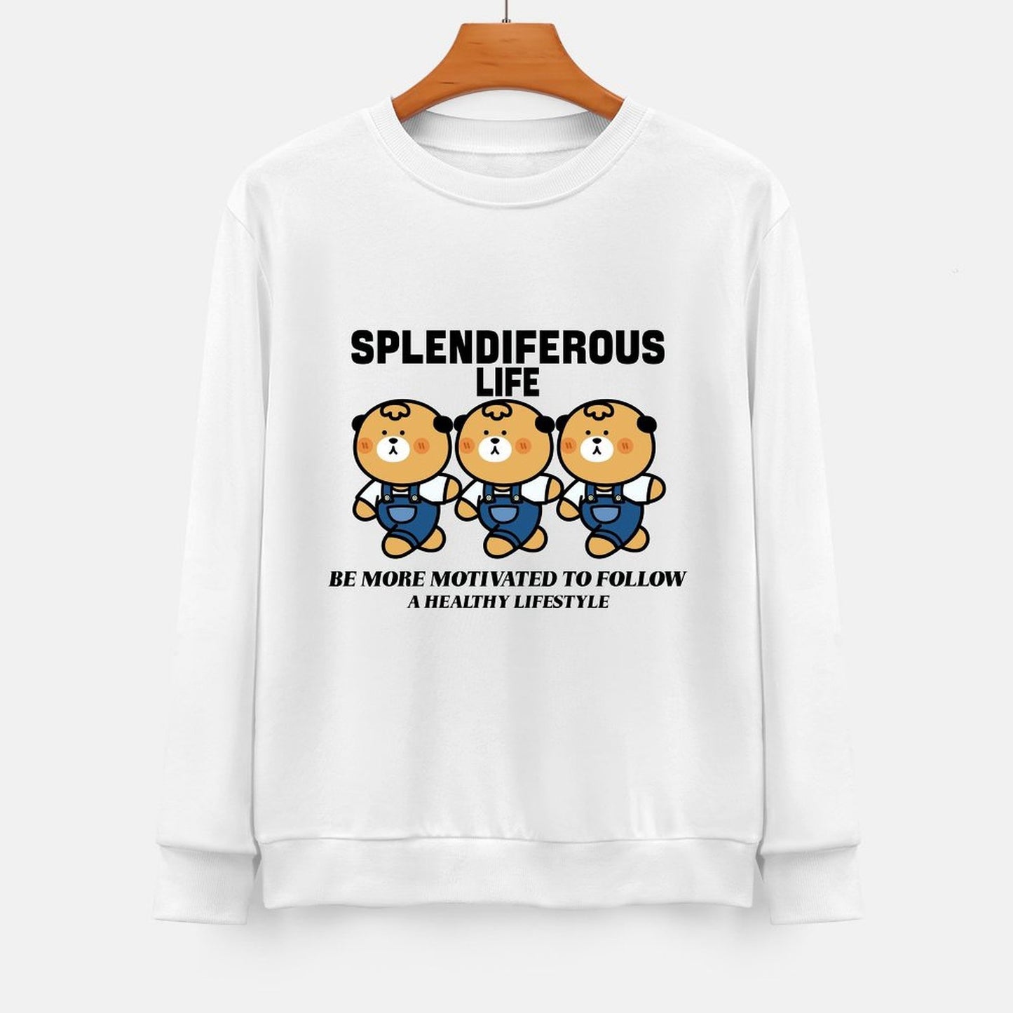 Front Patterned Long Sleeve TopFitted EasyWear