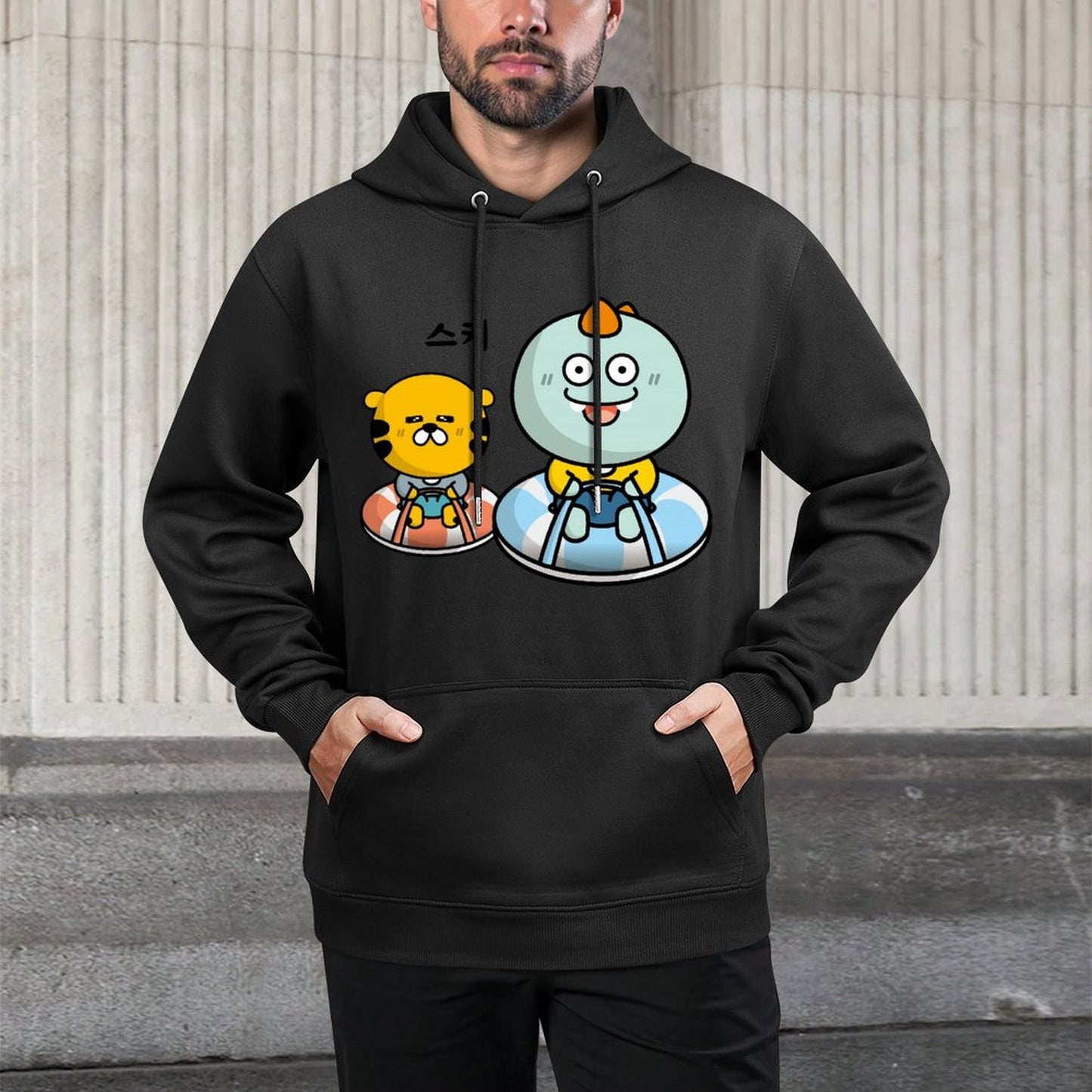 Printed Retro Front Graphic Hoodies