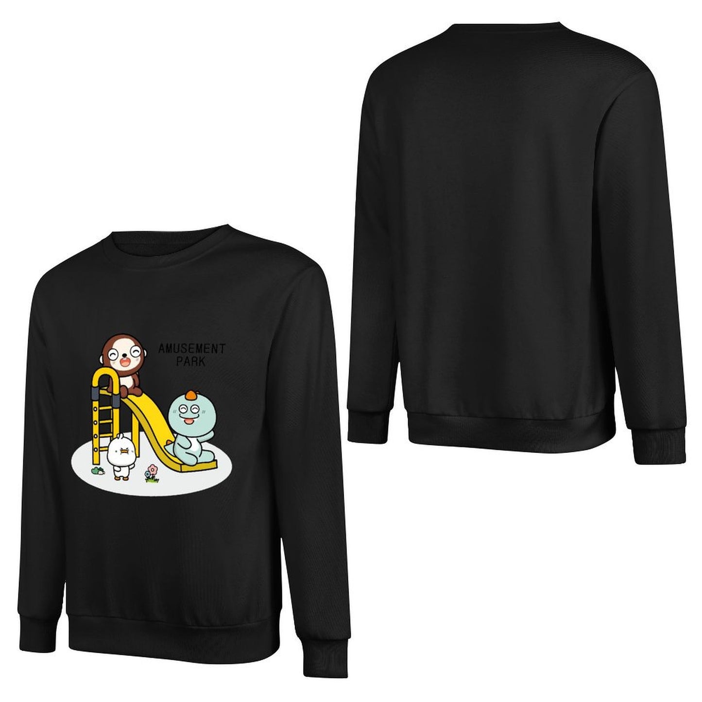 Front Patterned Long Sleeve TopPocket Tee Street