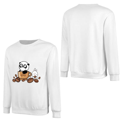 Front Patterned Long Sleeve TopOutdoor LooseFit