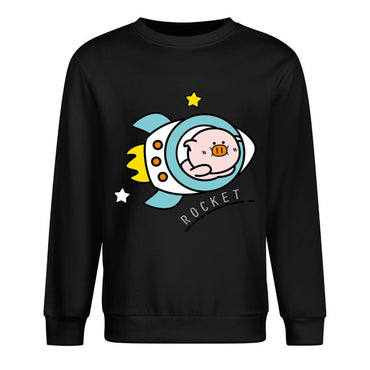 Front Patterned Long Sleeve TopComfortFit Relaxed Fit